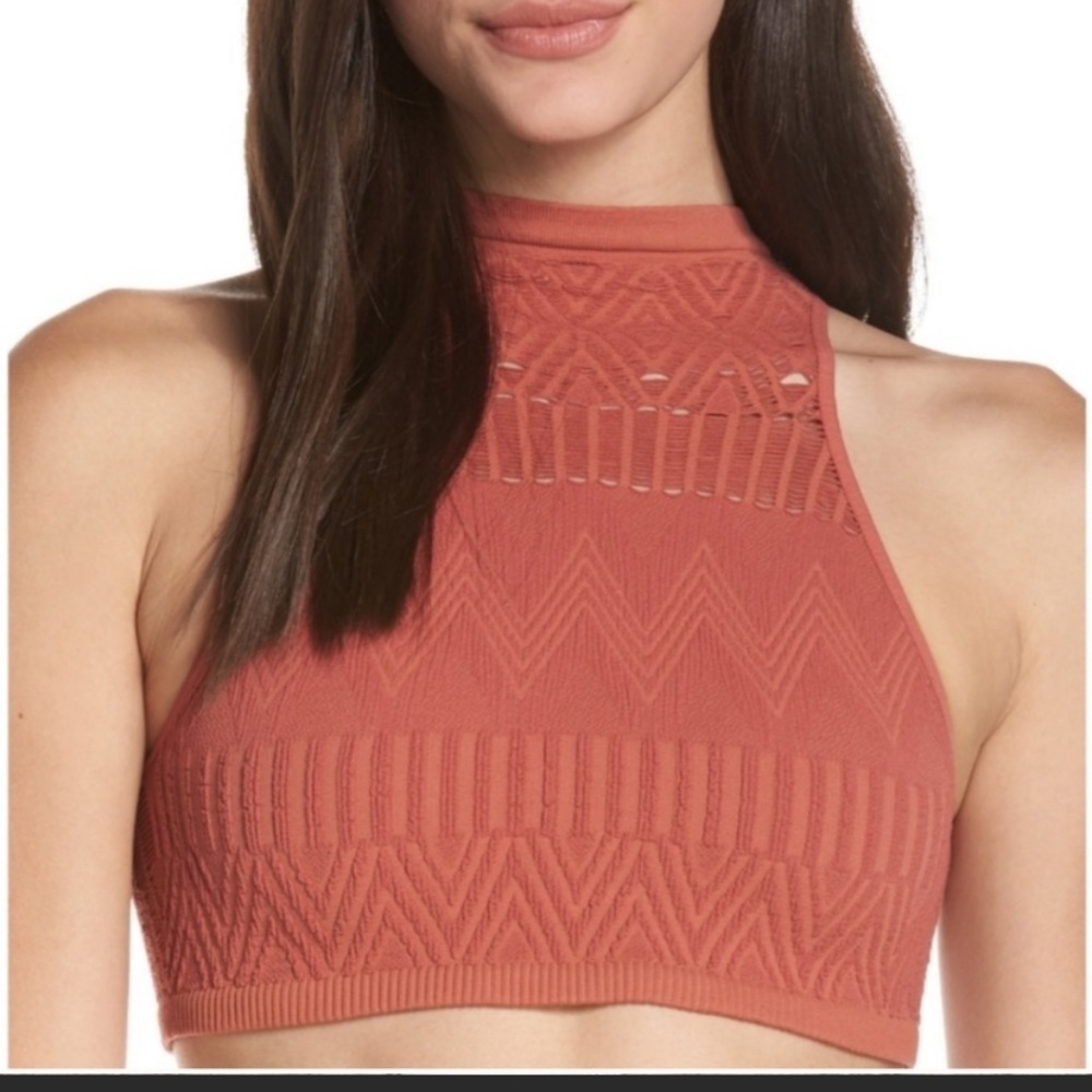 Brand new Intimately Free People So Bright Seamless Crochet Bralette High Neck
